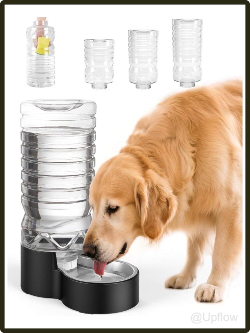 Gravity Dog Water Dispenser 9.5L Wide Mouth Stainless Steel Bowl Automatic